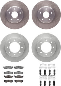 Dynamic Friction 6214-40015 - Front and Rear Brake Kit - Quickstop Rotors and Heavy Duty Brake Pads With Hardware