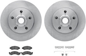 Dynamic Friction 6212-54257 - Front Brake Kit - Quickstop Rotors and Heavy Duty Brake Pads With Hardware