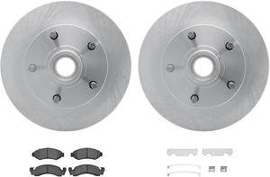 Dynamic Friction 6212-99236 - Front Brake Kit - Quickstop Rotors and Heavy Duty Brake Pads With Hardware
