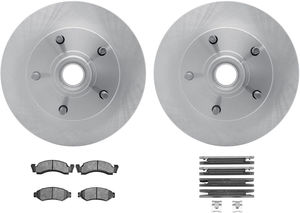 Dynamic Friction 6212-99237 - Front Brake Kit - Quickstop Rotors and Heavy Duty Brake Pads With Hardware