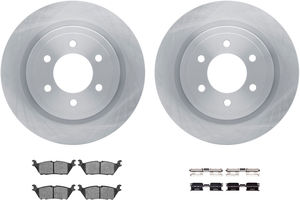 Dynamic Friction 6212-99805 - Rear Brake Kit - Quickstop Rotors and Heavy Duty Brake Pads With Hardware