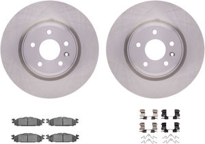 Dynamic Friction 6212-54011 - Front Brake Kit - Quickstop Rotors and Heavy Duty Brake Pads With Hardware