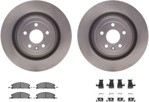 Dynamic Friction 6212-99799 - Front Brake Kit - Quickstop Rotors and Heavy Duty Brake Pads With Hardware