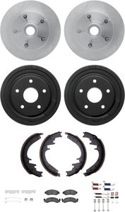 Dynamic Friction 6214-54468 - Front and Rear Brake Kit - Quickstop Rotors and Heavy Duty Brake Pads With Hardware