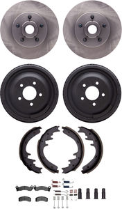 Dynamic Friction 6214-56051 - Front and Rear Brake Kit - Quickstop Rotors and Heavy Duty Brake Pads With Hardware
