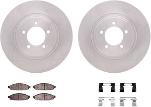 Dynamic Friction 6212-55004 - Front Brake Kit - Quickstop Rotors and Heavy Duty Brake Pads With Hardware