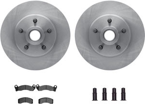 Dynamic Friction 6212-55009 - Front Brake Kit - Quickstop Rotors and Heavy Duty Brake Pads With Hardware