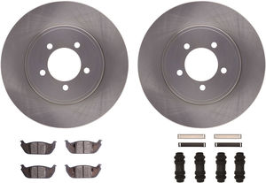 Dynamic Friction 6212-55050 - Rear Brake Kit - Quickstop Rotors and Heavy Duty Brake Pads With Hardware