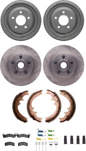 Dynamic Friction 6214-56029 - Front and Rear Brake Kit - Quickstop Rotors and Heavy Duty Brake Pads With Hardware