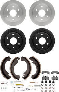 Dynamic Friction 6284-48238 - Front and Rear Brake Kit - Quickstop Rotors and Heavy Duty Brake Pads With Hardware