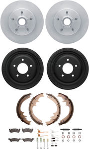 Dynamic Friction 6214-51001 - Front and Rear Brake Kit - Quickstop Rotors and Heavy Duty Brake Pads With Hardware