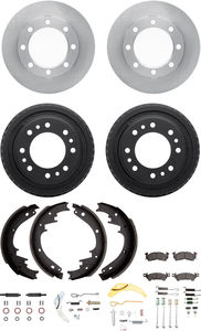 Dynamic Friction 6284-48046 - Front and Rear Brake Kit - Quickstop Rotors and Heavy Duty Brake Pads With Hardware