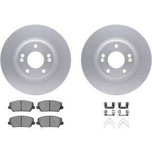 Dynamic Friction 4312-03056 - Front Brake Kit - Geospec Rotors with 3000 Series Ceramic Brake Pads includes Hardware