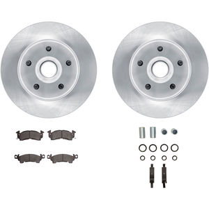 Dynamic Friction 6312-46001 - Front Brake Kit - Quickstop Rotors and 3000 Ceramic Brake Pads with Hardware