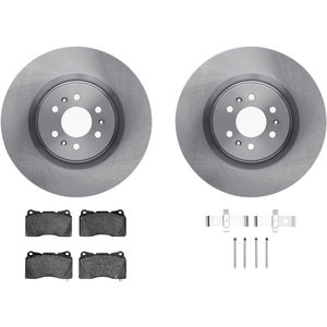 Dynamic Friction 6312-46034 - Front Brake Kit - Quickstop Rotors and 3000 Ceramic Brake Pads with Hardware