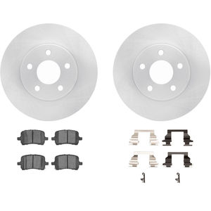 Dynamic Friction 6312-47051 - Front Brake Kit - Quickstop Rotors and 3000 Ceramic Brake Pads with Hardware