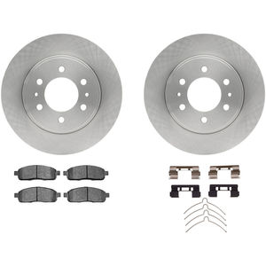 Dynamic Friction 6312-54160 - Front Brake Kit - Quickstop Rotors and 3000 Ceramic Brake Pads with Hardware