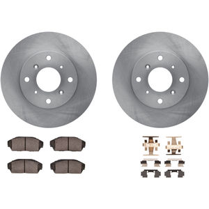 Dynamic Friction 6312-58002 - Front Brake Kit - Quickstop Rotors and 3000 Ceramic Brake Pads with Hardware