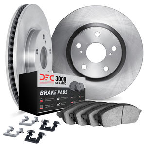 Dynamic Friction 6312-31122 - Front Brake Kit - Quickstop Rotors and 3000 Ceramic Brake Pads with Hardware