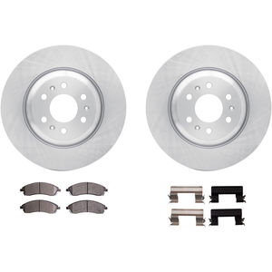 Dynamic Friction 6312-46038 - Front Brake Kit - Quickstop Rotors and 3000 Ceramic Brake Pads with Hardware