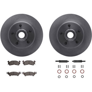 Dynamic Friction 6312-47005 - Front Brake Kit - Quickstop Rotors and 3000 Ceramic Brake Pads with Hardware