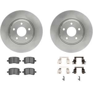 Dynamic Friction 6312-53004 - Front Brake Kit - Quickstop Rotors and 3000 Ceramic Brake Pads with Hardware