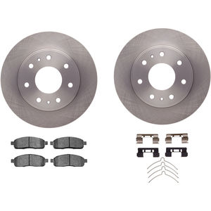 Dynamic Friction 6312-54161 - Front Brake Kit - Quickstop Rotors and 3000 Ceramic Brake Pads with Hardware