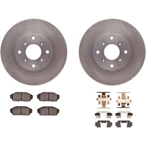 Dynamic Friction 6312-58003 - Front Brake Kit - Quickstop Rotors and 3000 Ceramic Brake Pads with Hardware