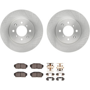 Dynamic Friction 6312-59031 - Front Brake Kit - Quickstop Rotors and 3000 Ceramic Brake Pads with Hardware