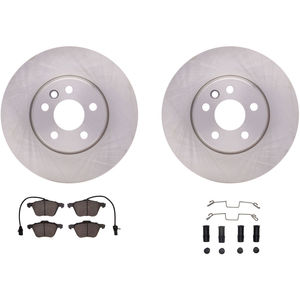 Dynamic Friction 6312-74074 - Front Brake Kit - Quickstop Rotors and 3000 Ceramic Brake Pads with Hardware