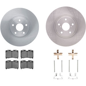 Dynamic Friction 6312-76107 - Front Brake Kit - Quickstop Rotors and 3000 Ceramic Brake Pads with Hardware