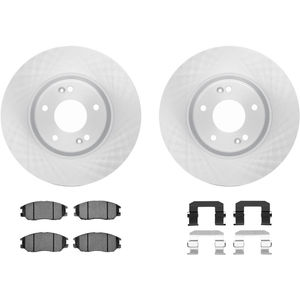 Dynamic Friction 6312-03028 - Front Brake Kit - Quickstop Rotors and 3000 Ceramic Brake Pads with Hardware