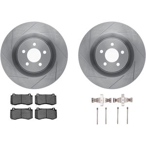 Dynamic Friction 6312-39040 - Front Brake Kit - Quickstop Rotors and 3000 Ceramic Brake Pads with Hardware
