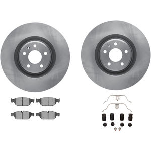 Dynamic Friction 6312-73084 - Front Brake Kit - Quickstop Rotors and 3000 Ceramic Brake Pads with Hardware
