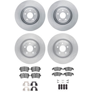 Dynamic Friction 6314-73073 - Front and Rear Brake Kit - Quickstop Rotors and 3000 Ceramic Brake Pads With Hardware