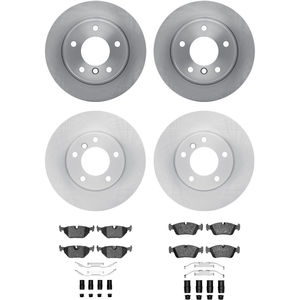 Dynamic Friction 6314-31029 - Front and Rear Brake Kit - Quickstop Rotors and 3000 Ceramic Brake Pads With Hardware