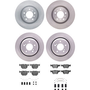 Dynamic Friction 6314-31057 - Front and Rear Brake Kit - Quickstop Rotors and 3000 Ceramic Brake Pads With Hardware