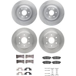 Dynamic Friction 6314-47040 - Front and Rear Brake Kit - Rotors with 3000 Series Ceramic Brake Pads includes hardware