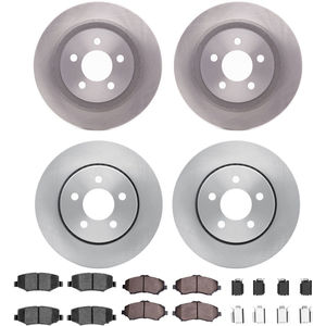 Dynamic Friction 6314-42010 - Front and Rear Brake Kit - Quickstop Rotors and 3000 Ceramic Brake Pads With Hardware