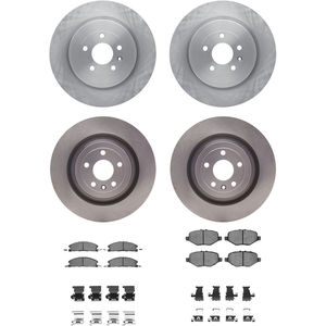 Dynamic Friction 6314-54094 - Front and Rear Brake Kit - Rotors with 3000 Series Ceramic Brake Pads includes hardware
