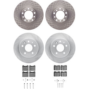 Dynamic Friction 6314-63028 - Front and Rear Brake Kit - Quickstop Rotors and 3000 Ceramic Brake Pads With Hardware