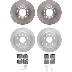 Dynamic Friction 6314-63029 - Front and Rear Brake Kit - Quickstop Rotors and 3000 Ceramic Brake Pads With Hardware