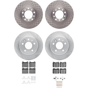 Dynamic Friction 6314-63030 - Front and Rear Brake Kit - Quickstop Rotors and 3000 Ceramic Brake Pads With Hardware