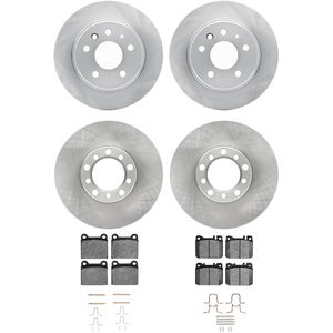 Dynamic Friction 6314-63033 - Front and Rear Brake Kit - Quickstop Rotors and 3000 Ceramic Brake Pads With Hardware