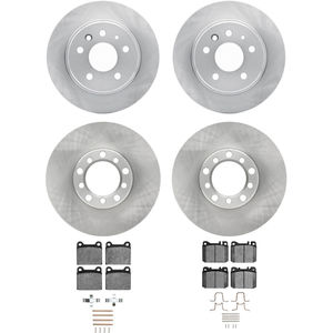 Dynamic Friction 6314-63034 - Front and Rear Brake Kit - Quickstop Rotors and 3000 Ceramic Brake Pads With Hardware