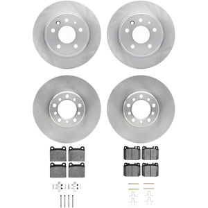 Dynamic Friction 6314-63038 - Front and Rear Brake Kit - Quickstop Rotors and 3000 Ceramic Brake Pads With Hardware