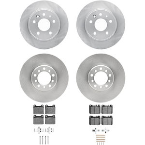 Dynamic Friction 6314-63039 - Front and Rear Brake Kit - Quickstop Rotors and 3000 Ceramic Brake Pads With Hardware