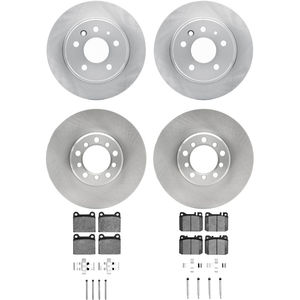 Dynamic Friction 6314-63040 - Front and Rear Brake Kit - Quickstop Rotors and 3000 Ceramic Brake Pads With Hardware