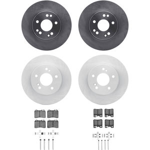 Dynamic Friction 6314-63060 - Front and Rear Brake Kit - Quickstop Rotors and 3000 Ceramic Brake Pads With Hardware