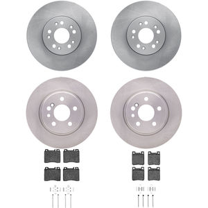 Dynamic Friction 6314-63062 - Front and Rear Brake Kit - Quickstop Rotors and 3000 Ceramic Brake Pads With Hardware